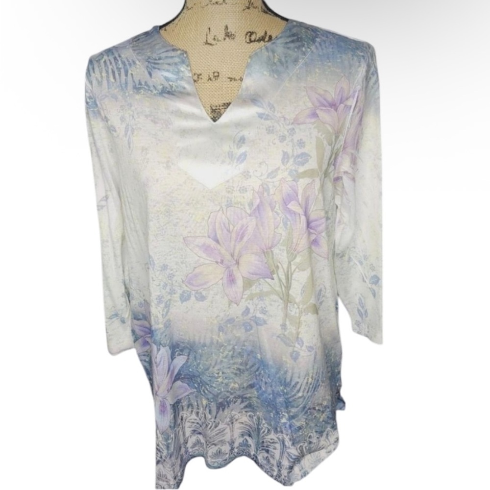 Vintage Y2K Floral Fairycore V-neck Blouse